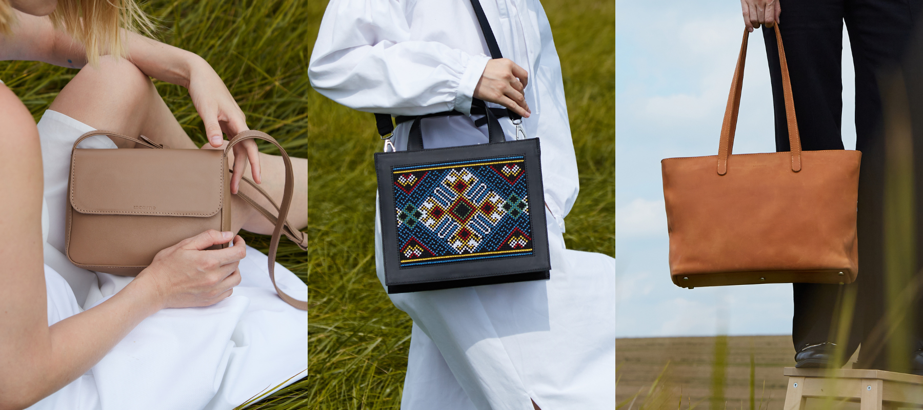 New arrivals from INCARNE™: the "Touch" mini collection of women's bags