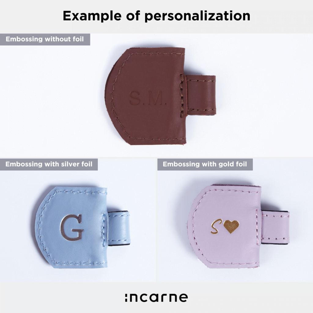 Semne de carte magnetice din piele clasică (set de 3)