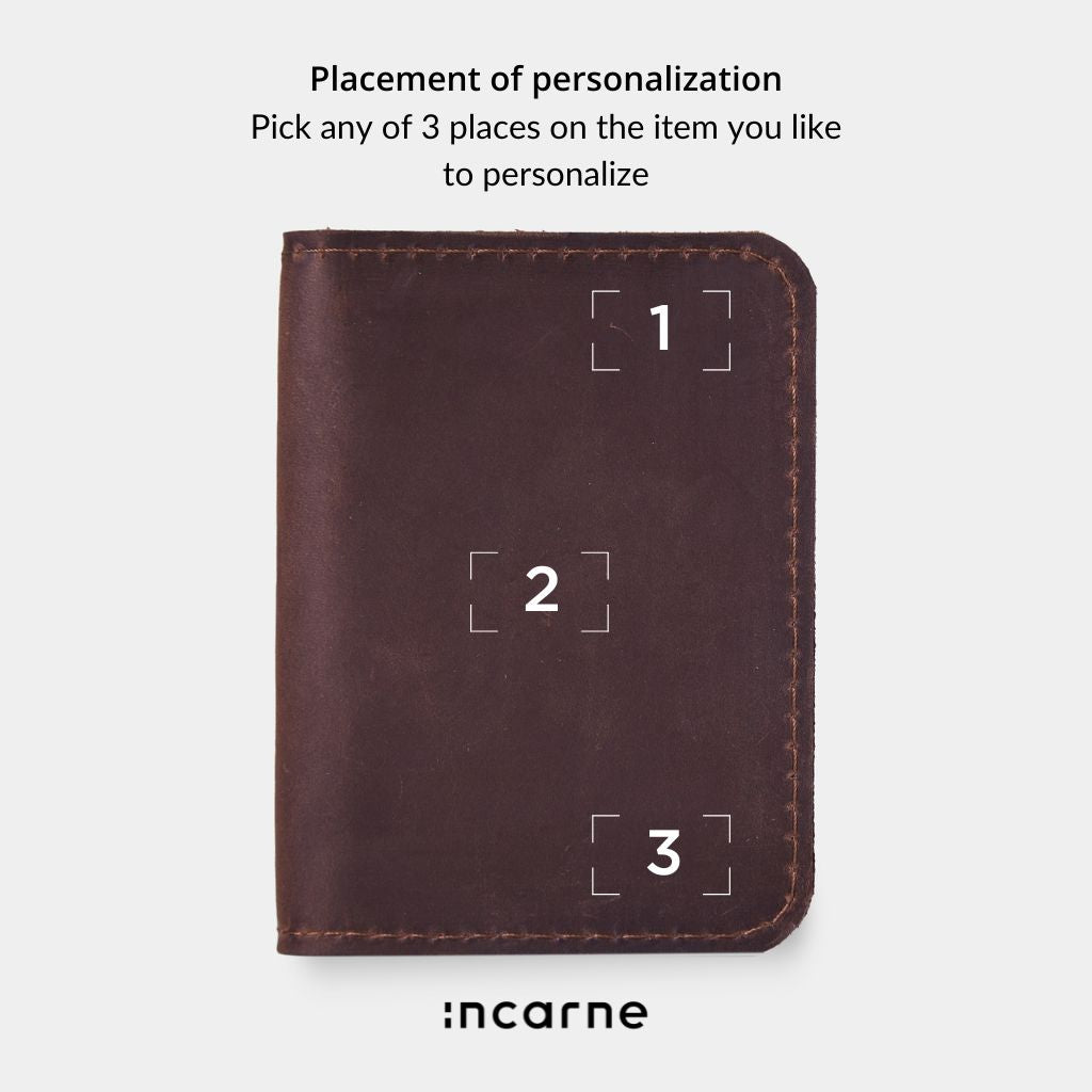 Leather holder for ID card and driver's license