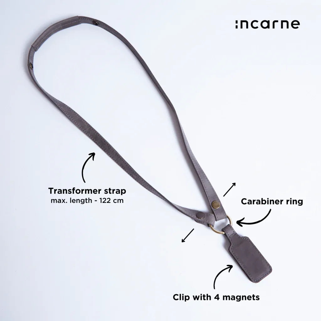 Hat Holder with Belt Made from Vintage Leather Hat Strap - INCARNE® Global
