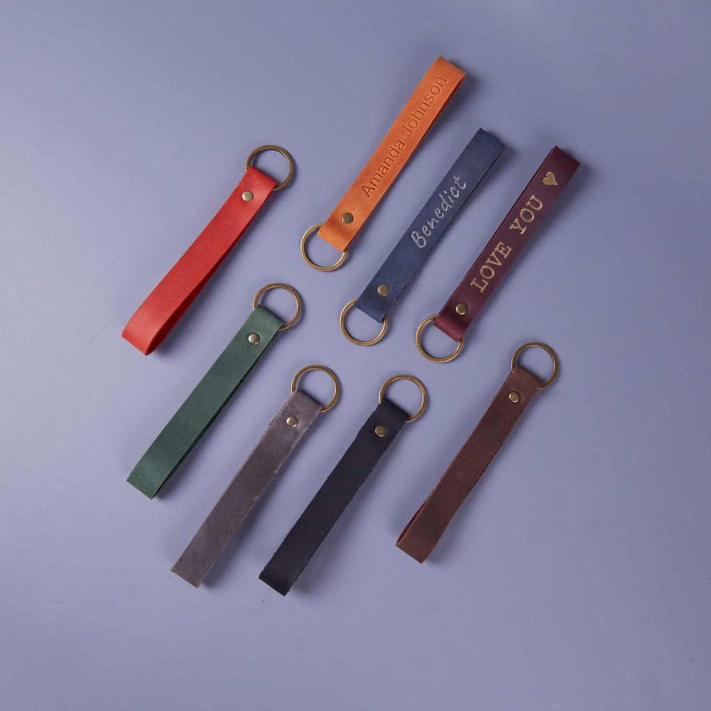 Minimalist Leather Keychain
