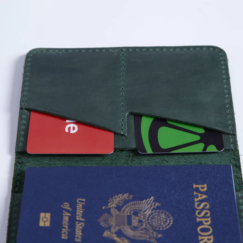 Passport Cover with Pockets Made from Vintage Leather - INCARNEĀ® Global