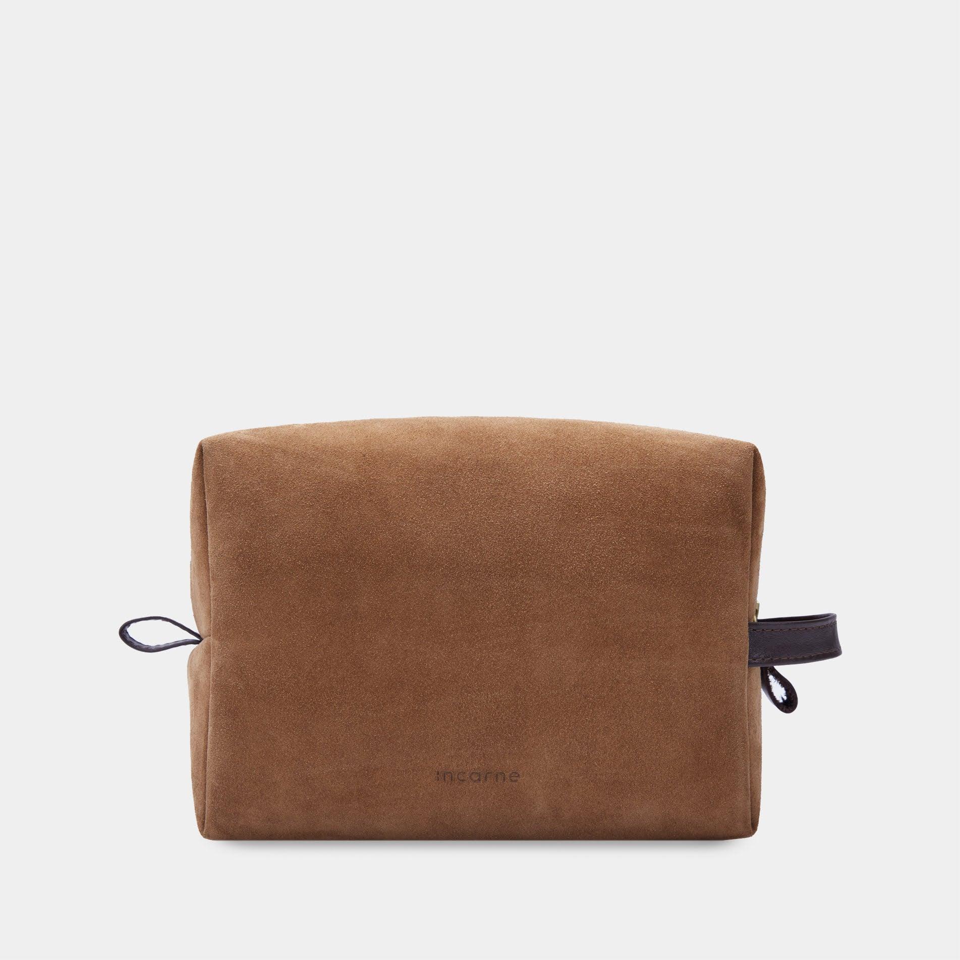 Mirage Large Cosmetic Bag, Rust (velour) - INCARNE® Global