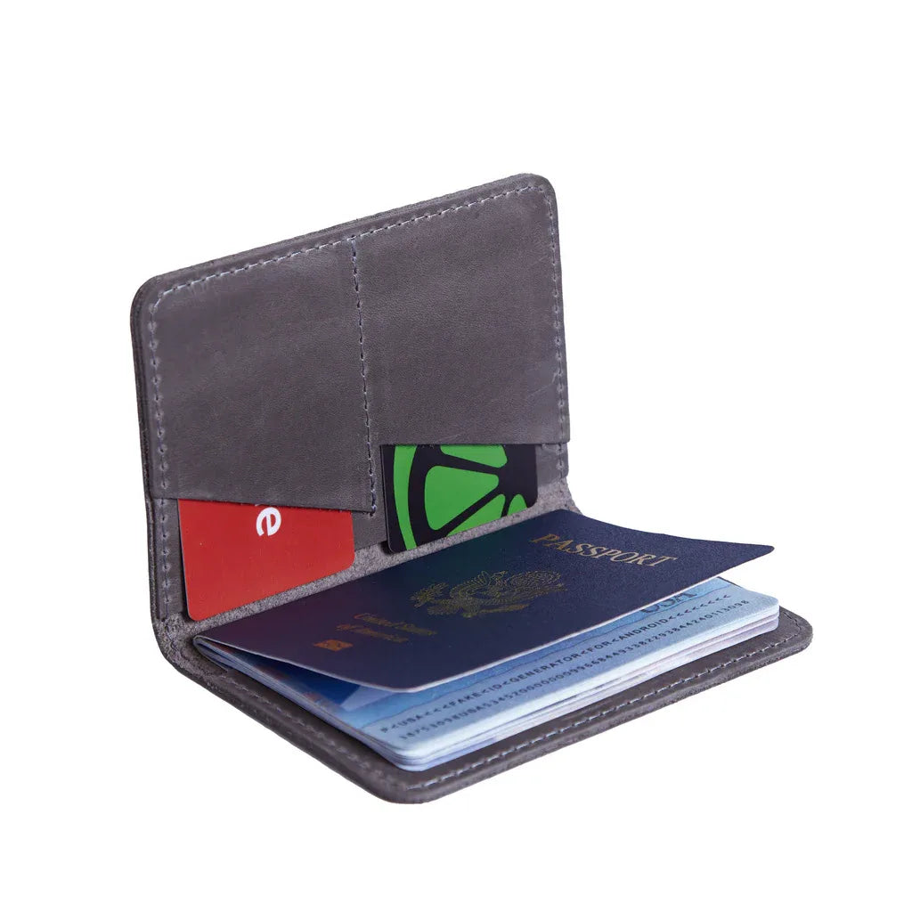 Passport Cover with Pockets Made from Vintage Leather - INCARNEĀ® Global