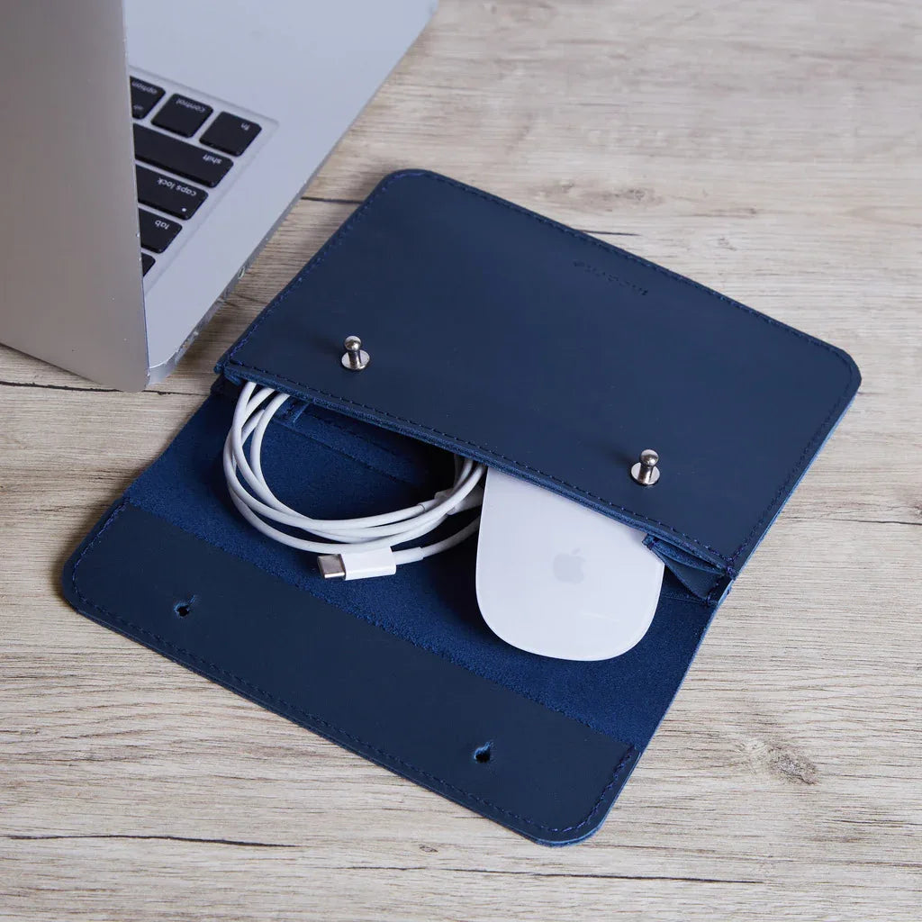 Keep Charger, Cable, and Mouse Organizer in classic leather - INCARNE® Global