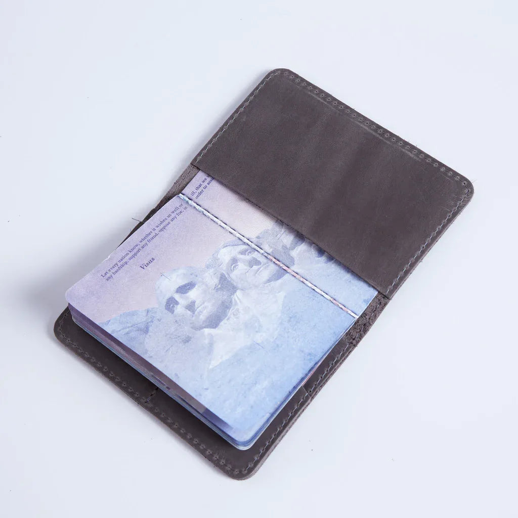 Passport Cover with Pockets Made from Vintage Leather - INCARNEĀ® Global