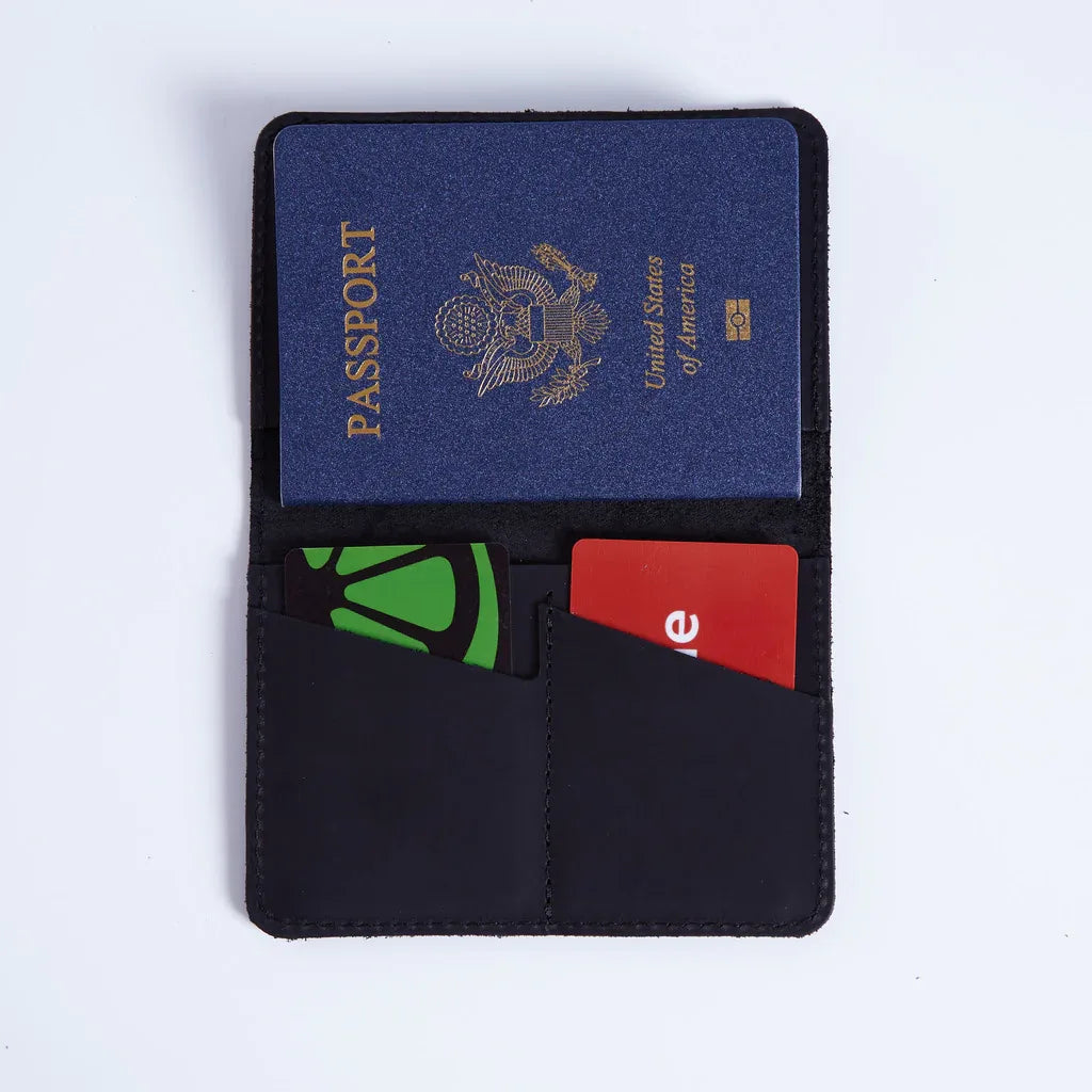 Passport Cover with Pockets Made from Vintage Leather - INCARNEĀ® Global