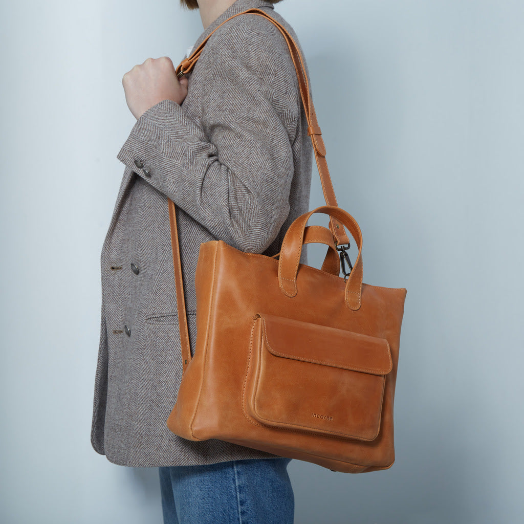 Laptop-Umwandeltasche aus Leder Voyager