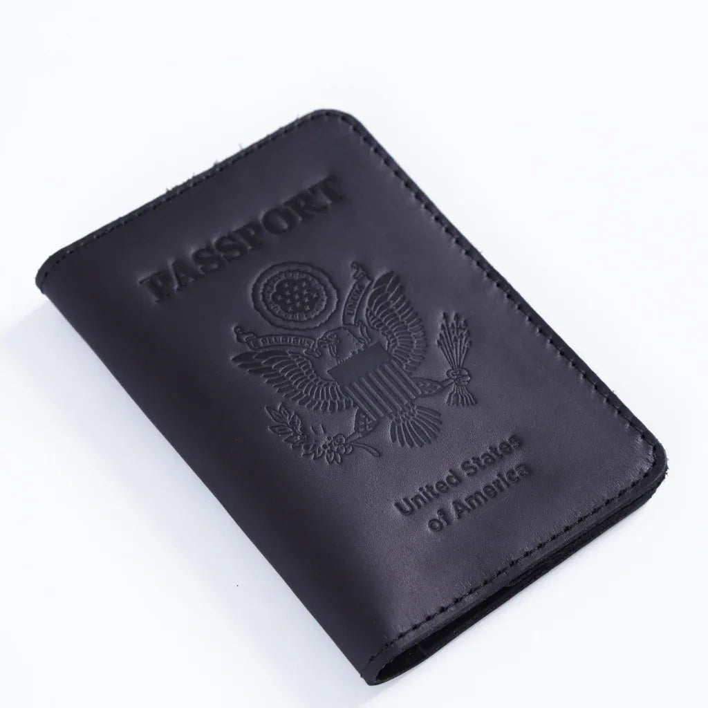 Passport Cover with the Great Seal of the United States Made from Vintage Leather - INCARNE® Global