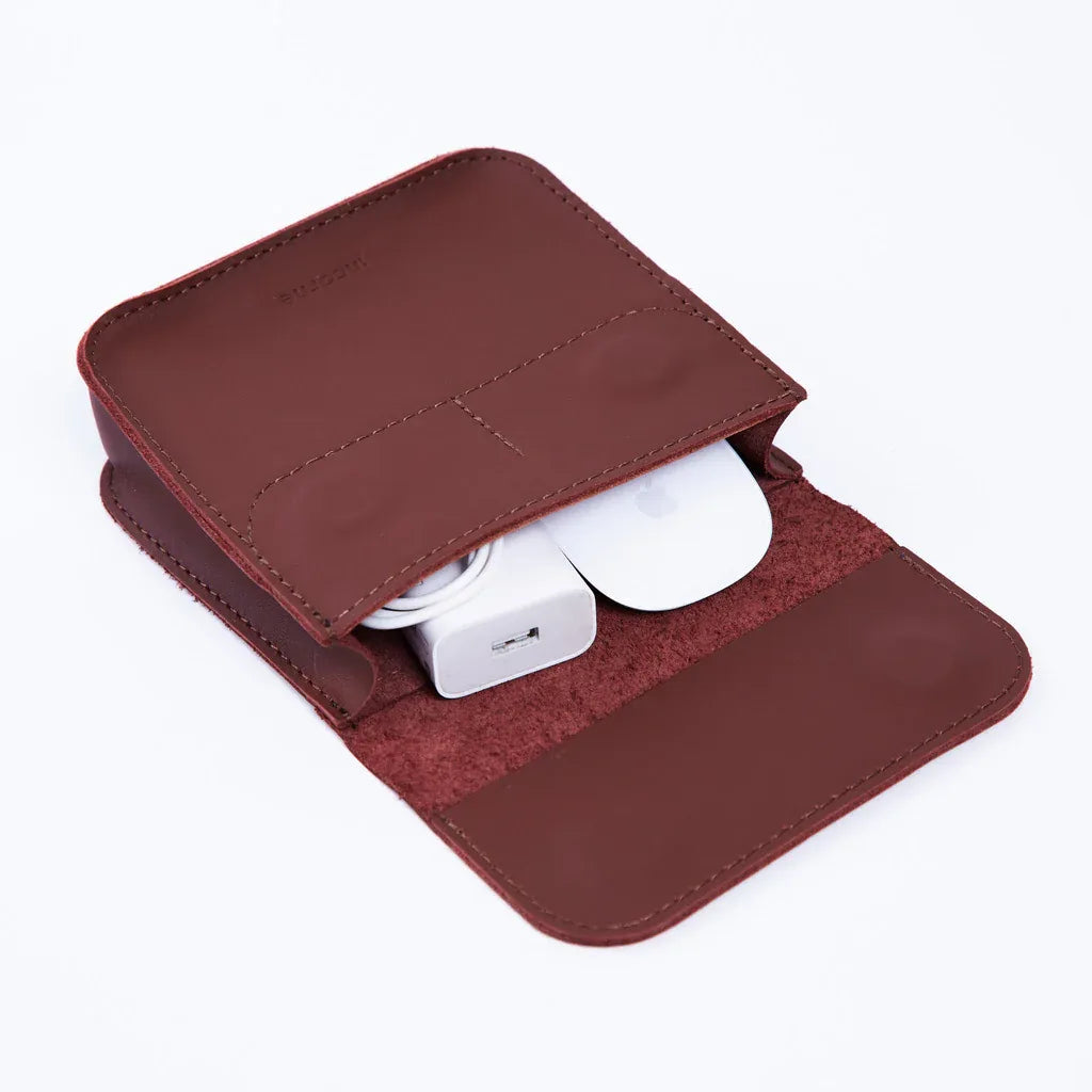 Wander Cable, Charger, Mouse Organizer in Classic Leather - INCARNE® Global