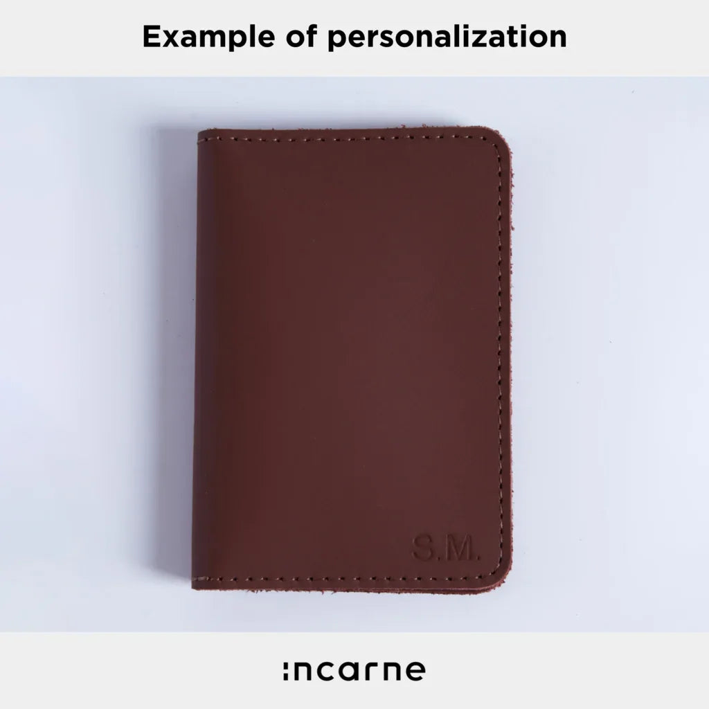 Passport Cover with Pockets Made from Classic Leather - INCARNE® Global