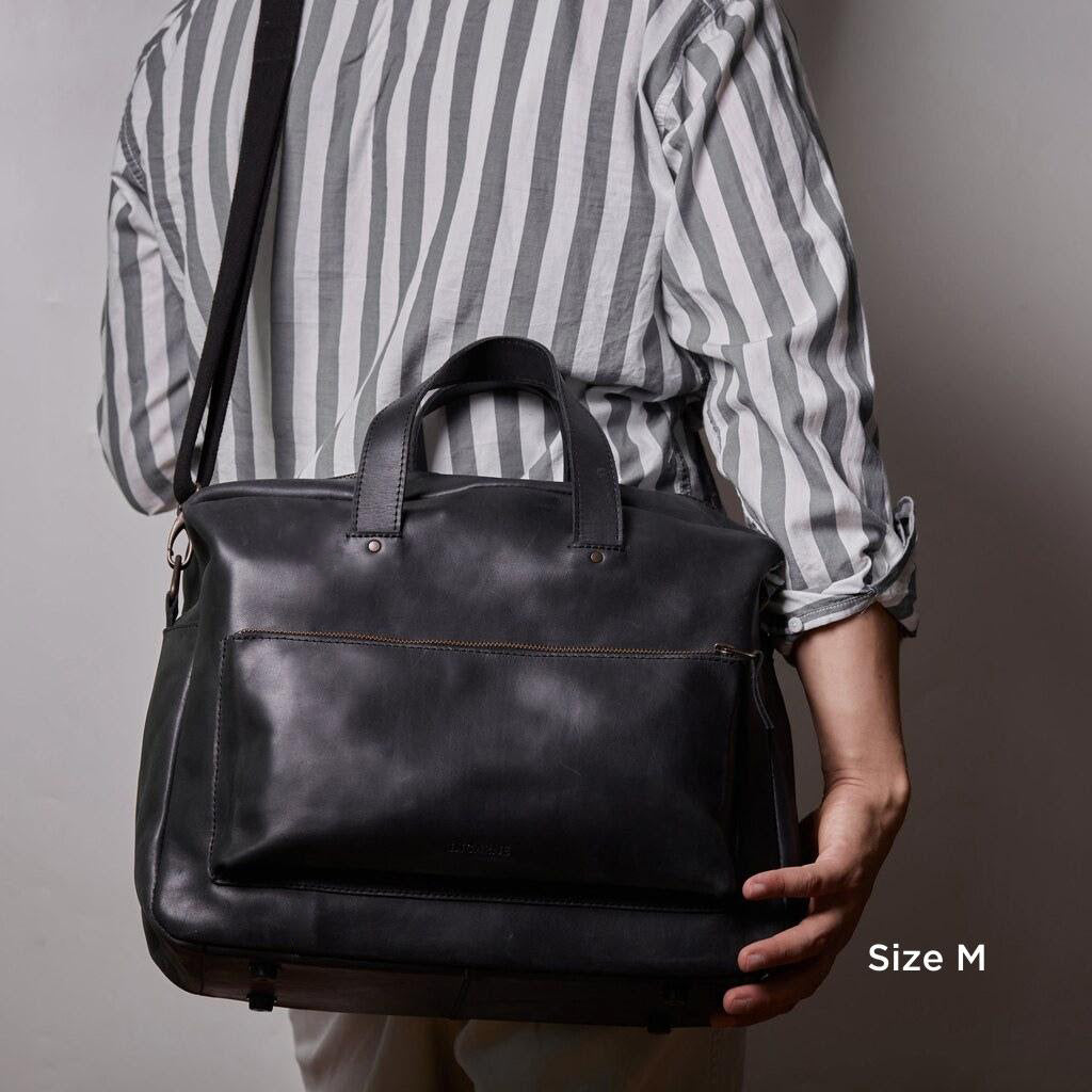 New Traveller Bolso de viaje y diario grande de piel