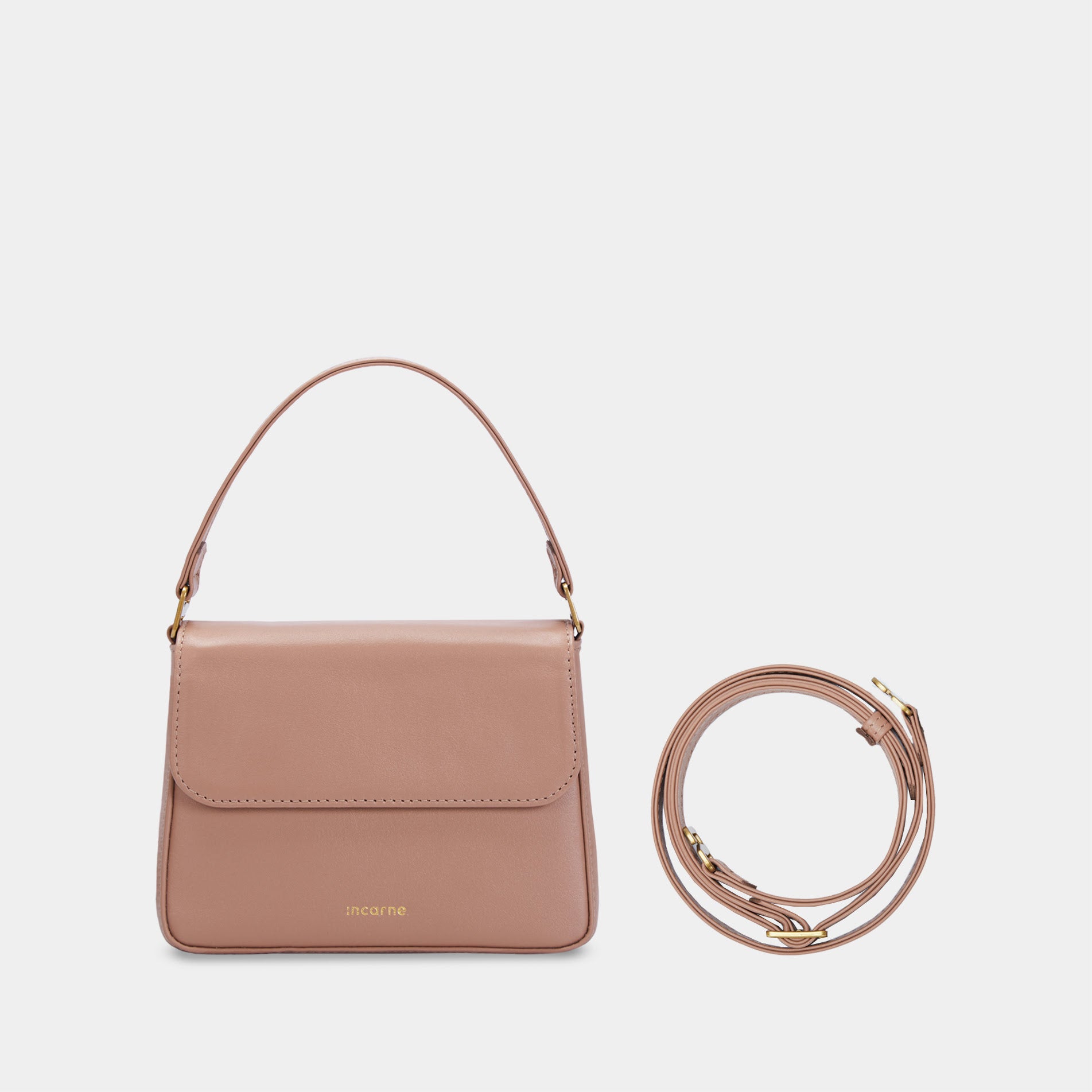 Elegancka damska torebka, Latte