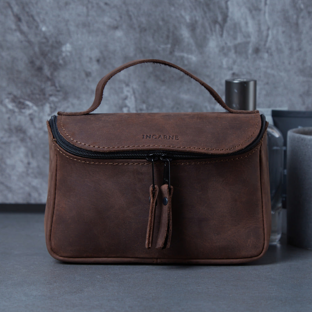 Kosmetyczka Timeless wykonana ze skóry vintage