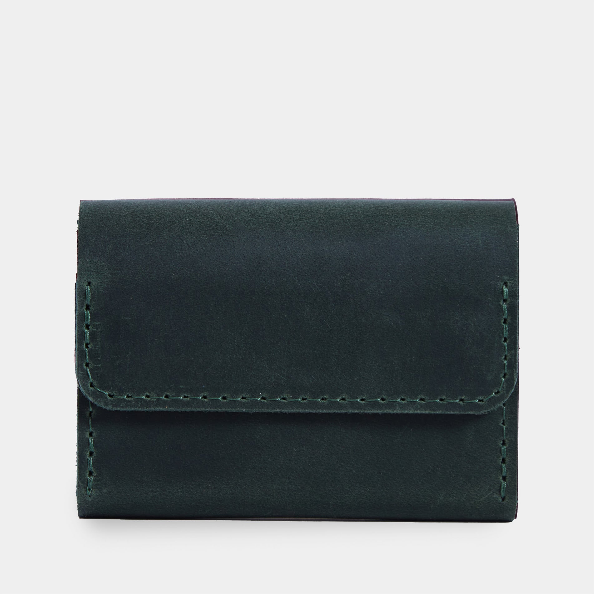 Lean Compact RFID-blocking wallet made of vintage leather