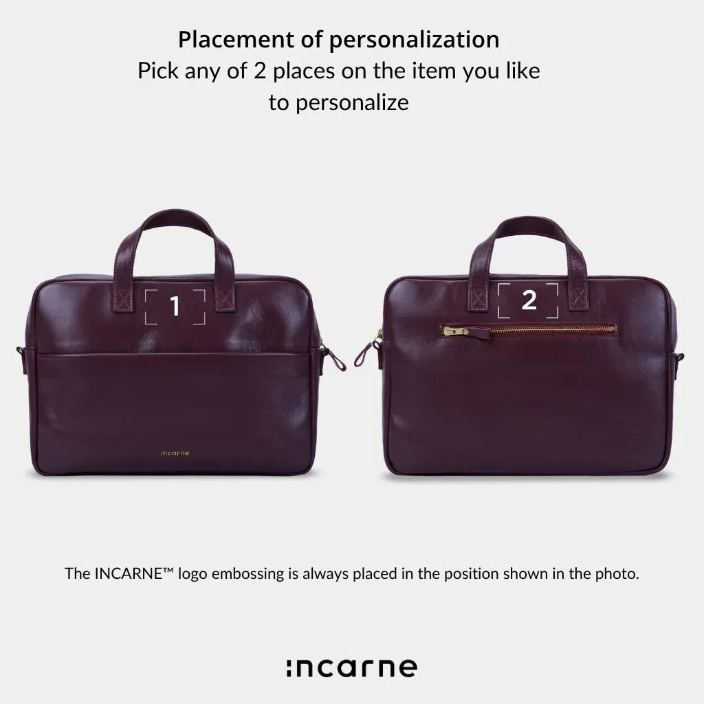 Brief Bag, Burgundy - INCARNE® Global