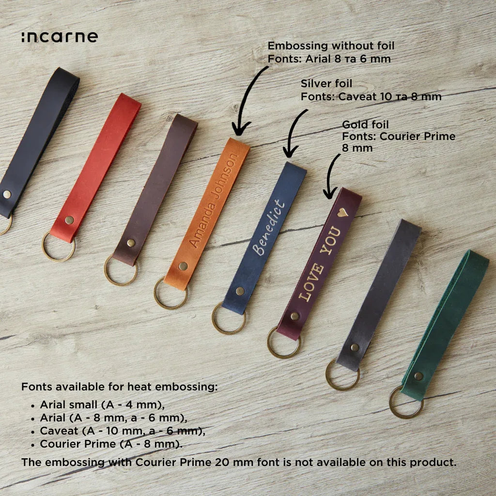 Minimalist Leather Keychain - INCARNE® Global