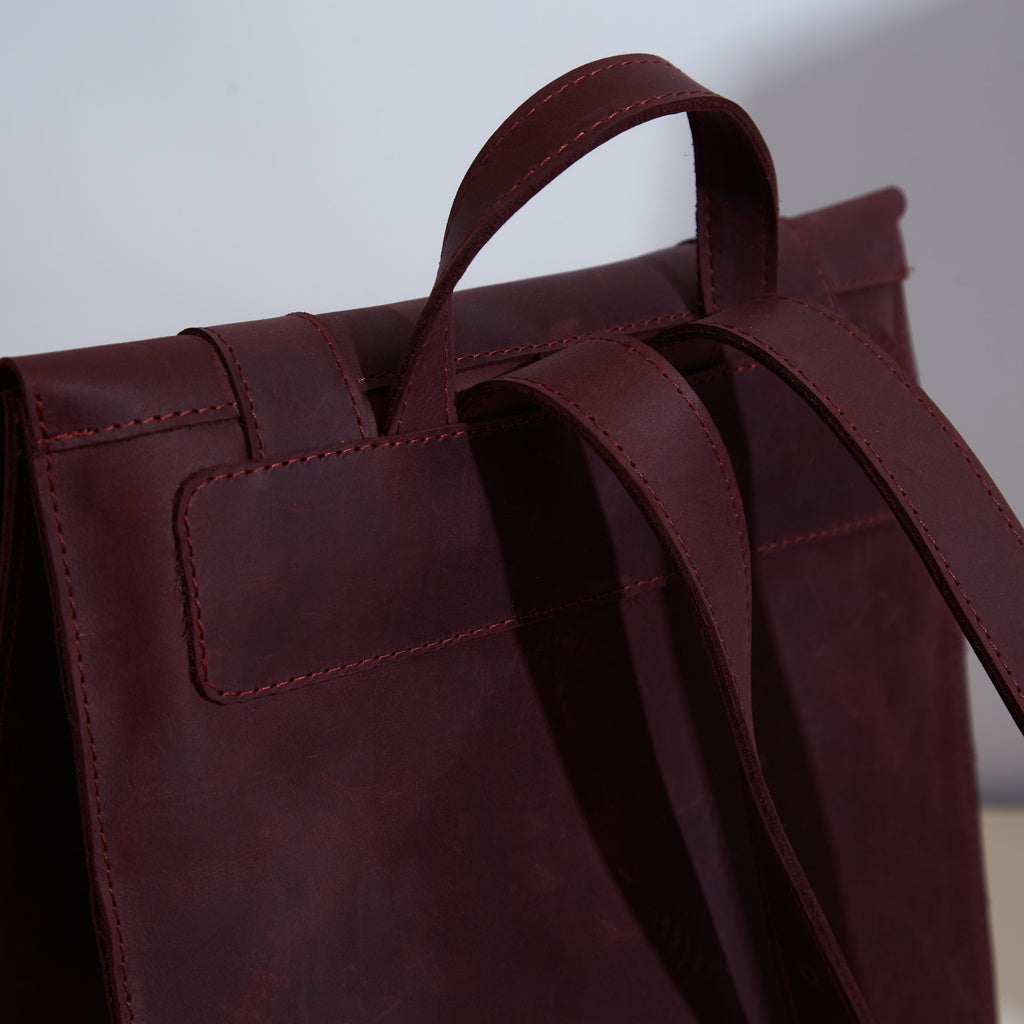 Gloria Lederrucksack mit Laptopfach