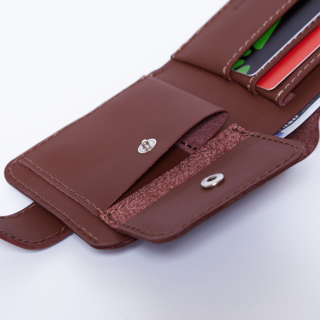 Mini Jack RFID-blocking wallet made from classic leather