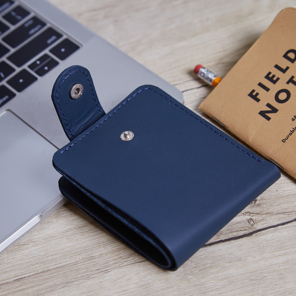 Mini Jack RFID-blocking wallet made from classic leather
