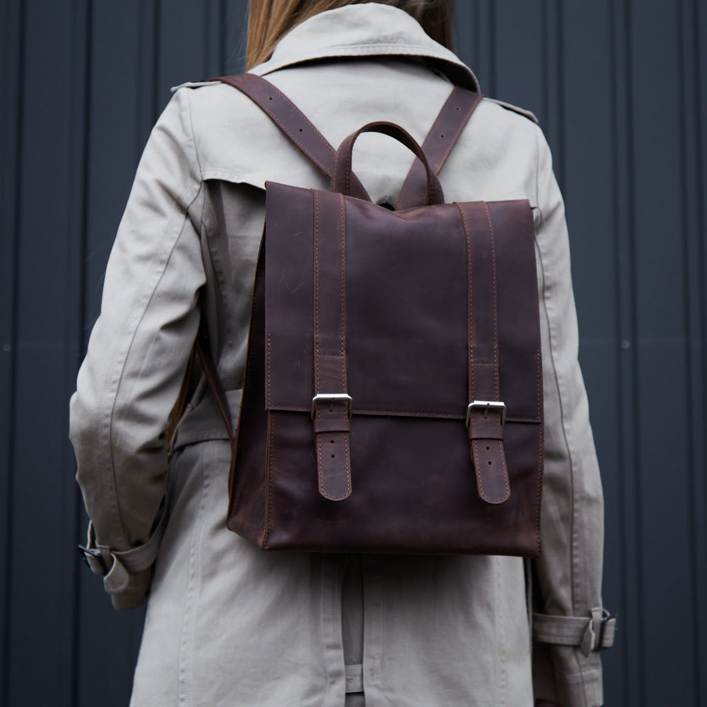 Gloria Lederrucksack mit Laptopfach