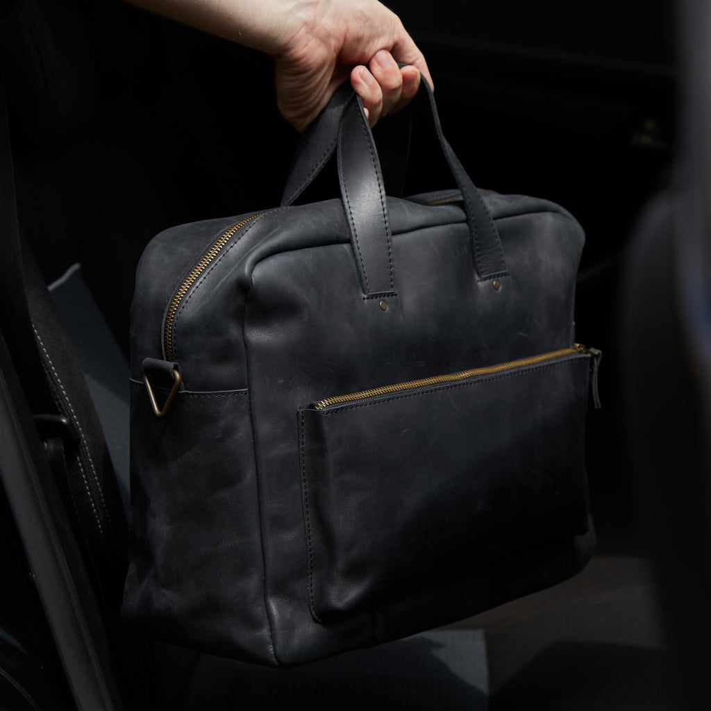 New Traveller Bolso de viaje y diario grande de piel