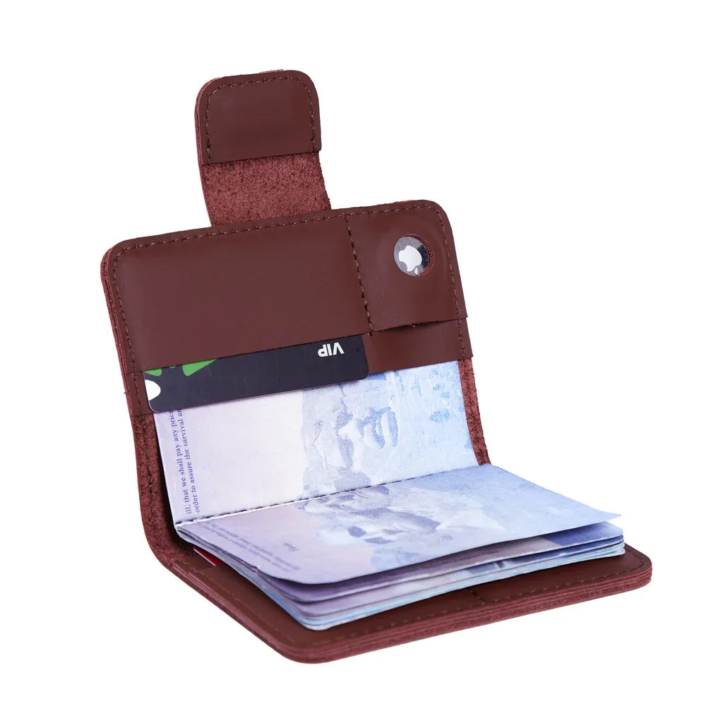 Smart Journey Classic Leather Passport Cover for Travel with AirTag and Cards Holders - INCARNE® Global