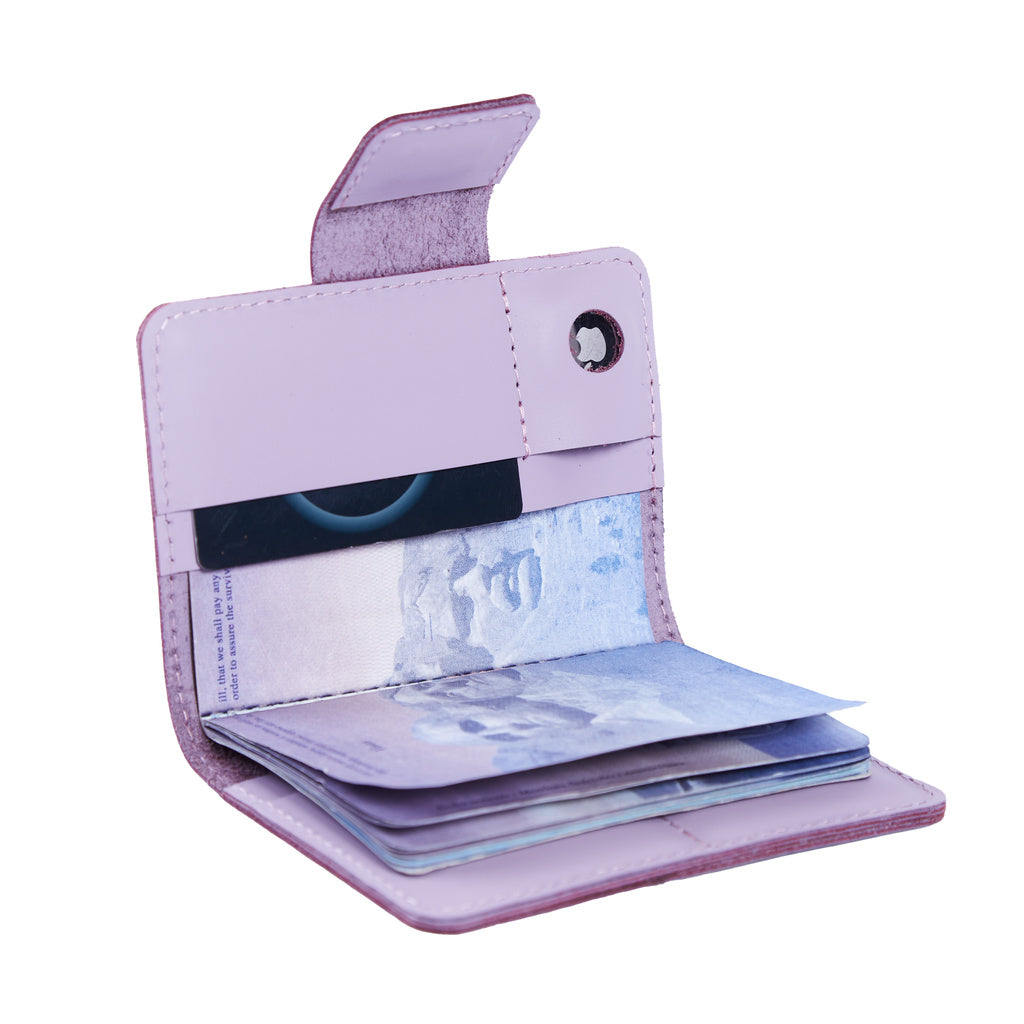 Smart Journey Classic Leather Passport Cover for Travel with AirTag and Cards Holders