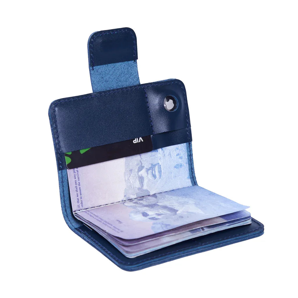 Smart Journey Classic Leather Passport Cover for Travel with AirTag and Cards Holders - INCARNE® Global