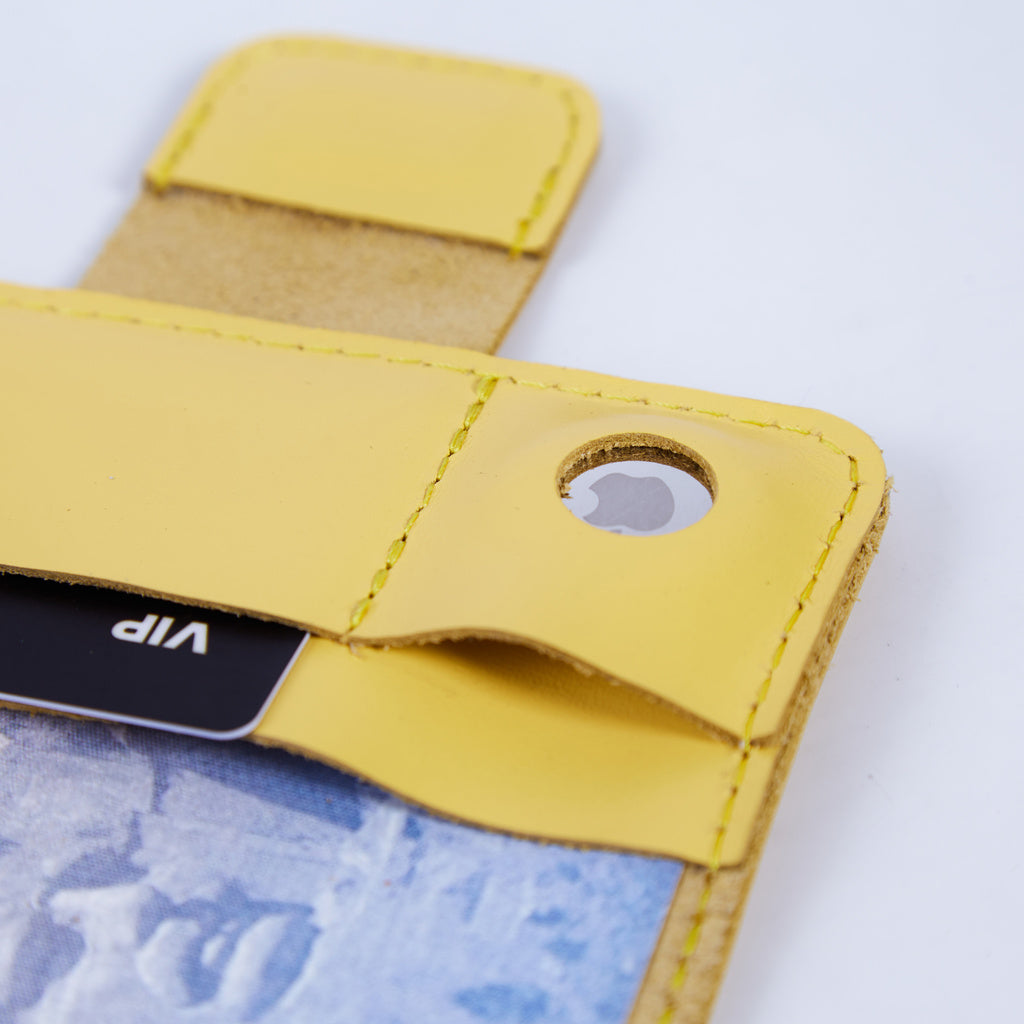 Smart Journey Classic Leather Passport Cover for Travel with AirTag and Cards Holders