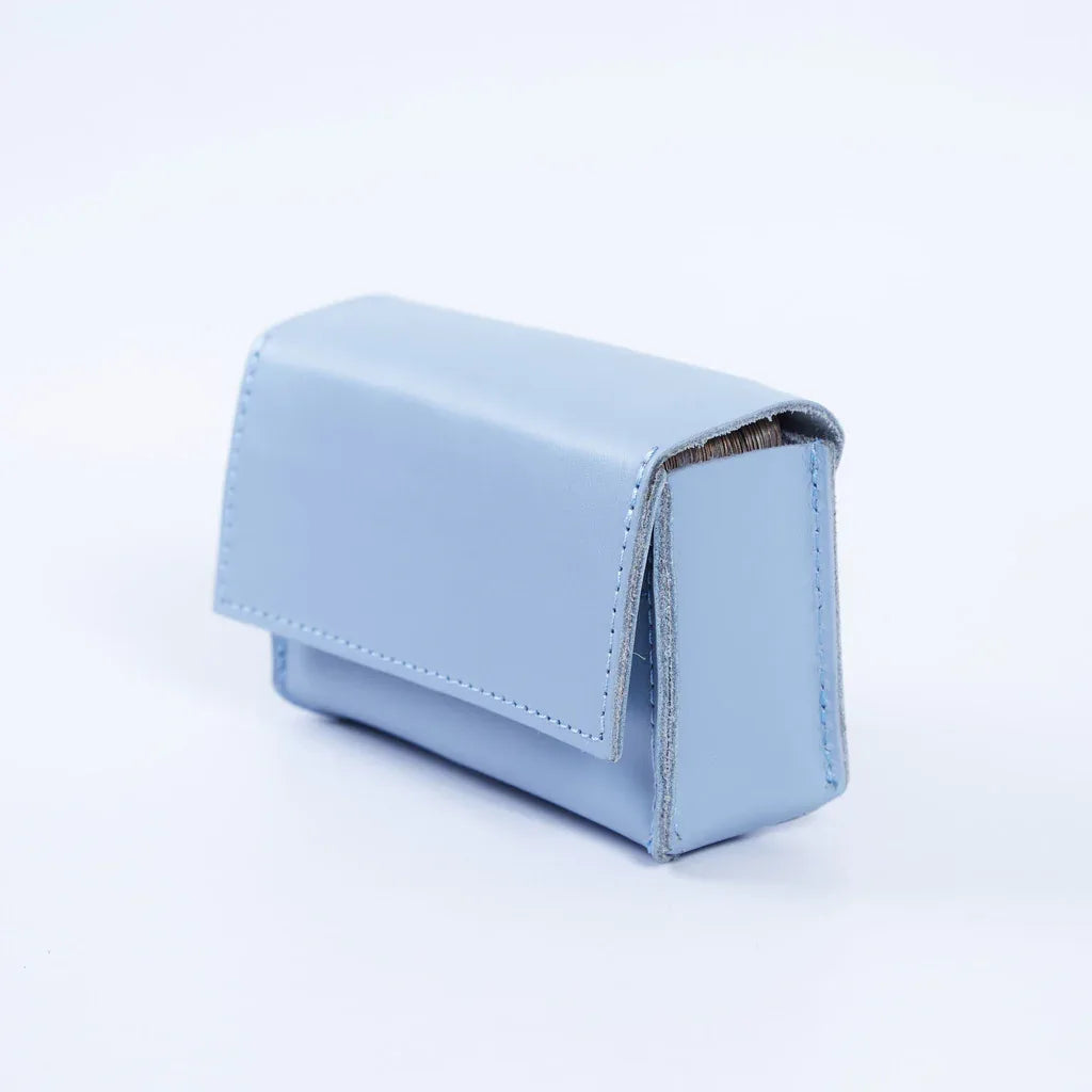 Horizontal tarot bag with magnetic clasp made from classic leather - INCARNE® Global