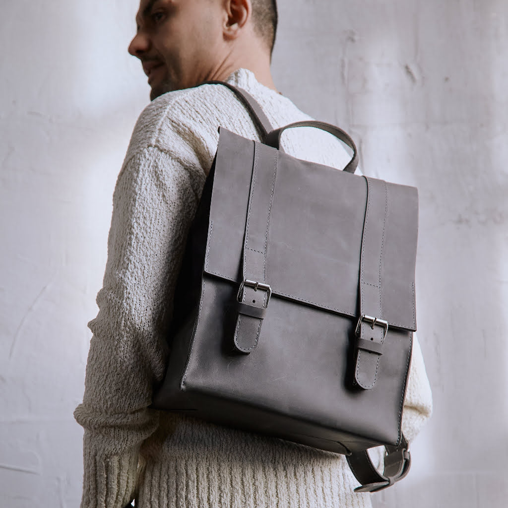 Gloria Lederrucksack mit Laptopfach
