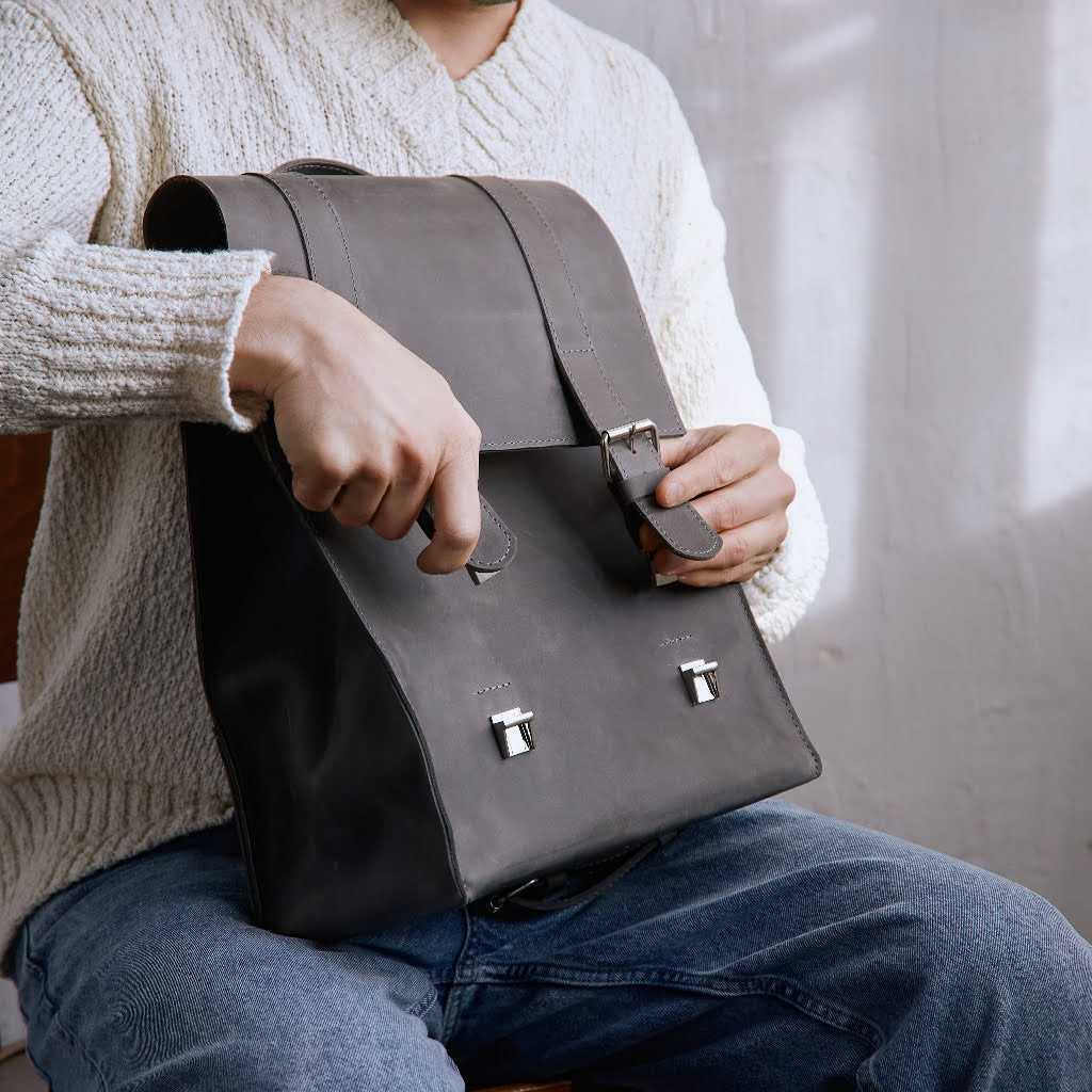 Gloria Lederrucksack mit Laptopfach