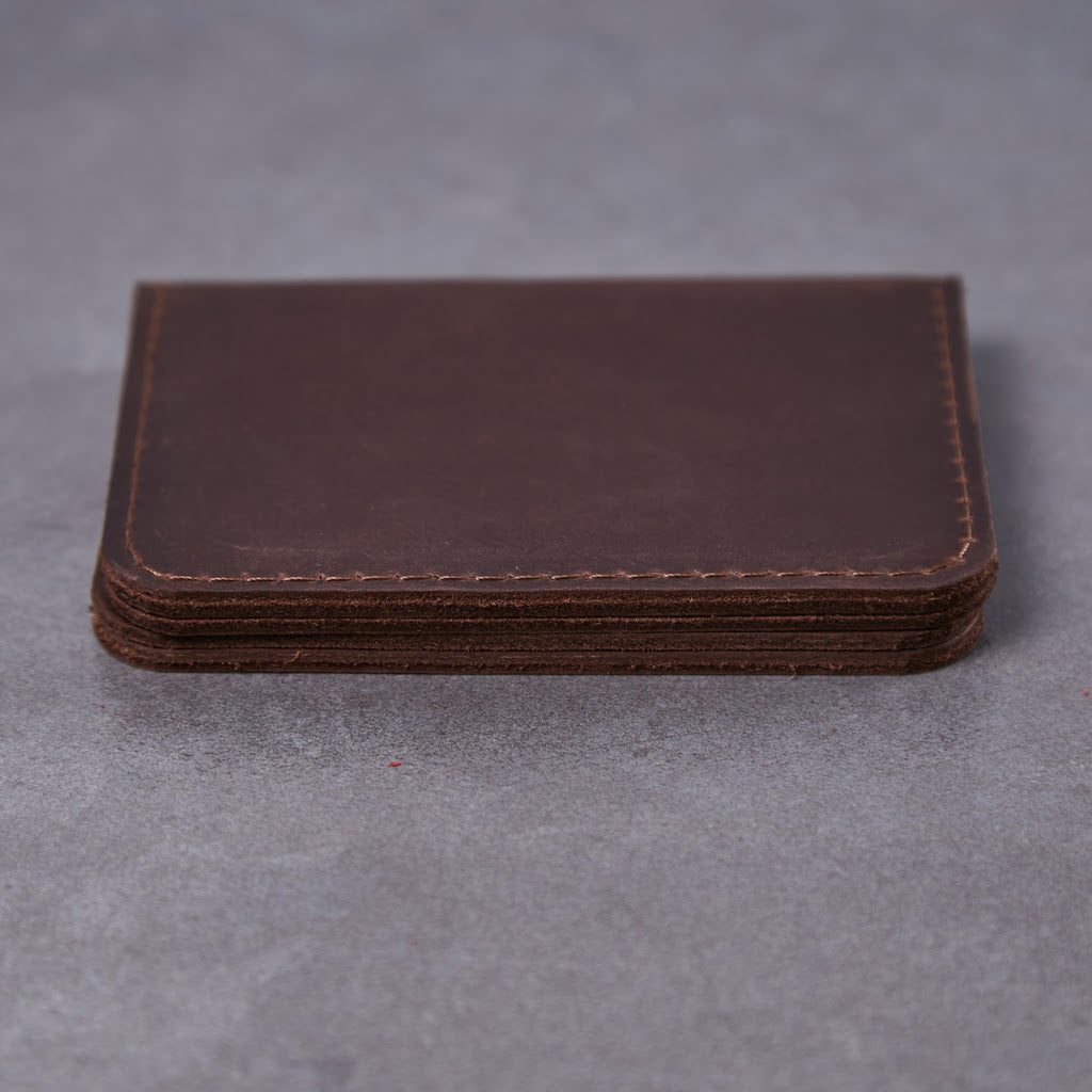 Leather holder for ID card and driver's license