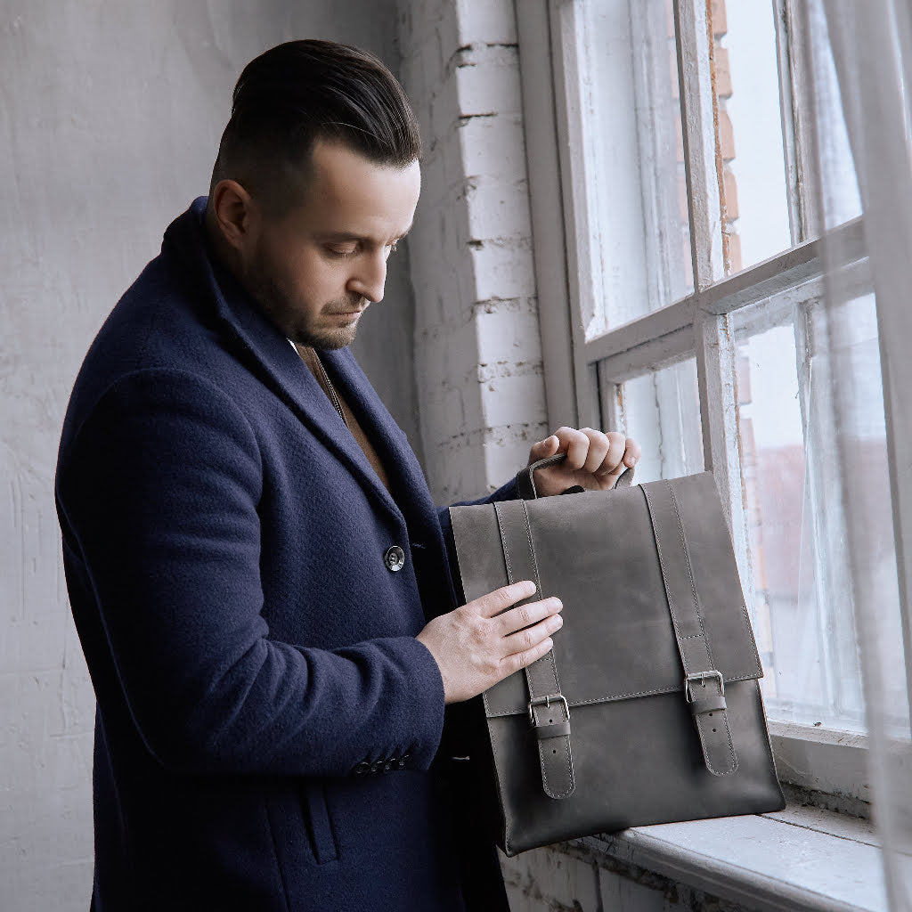 Gloria Lederrucksack mit Laptopfach