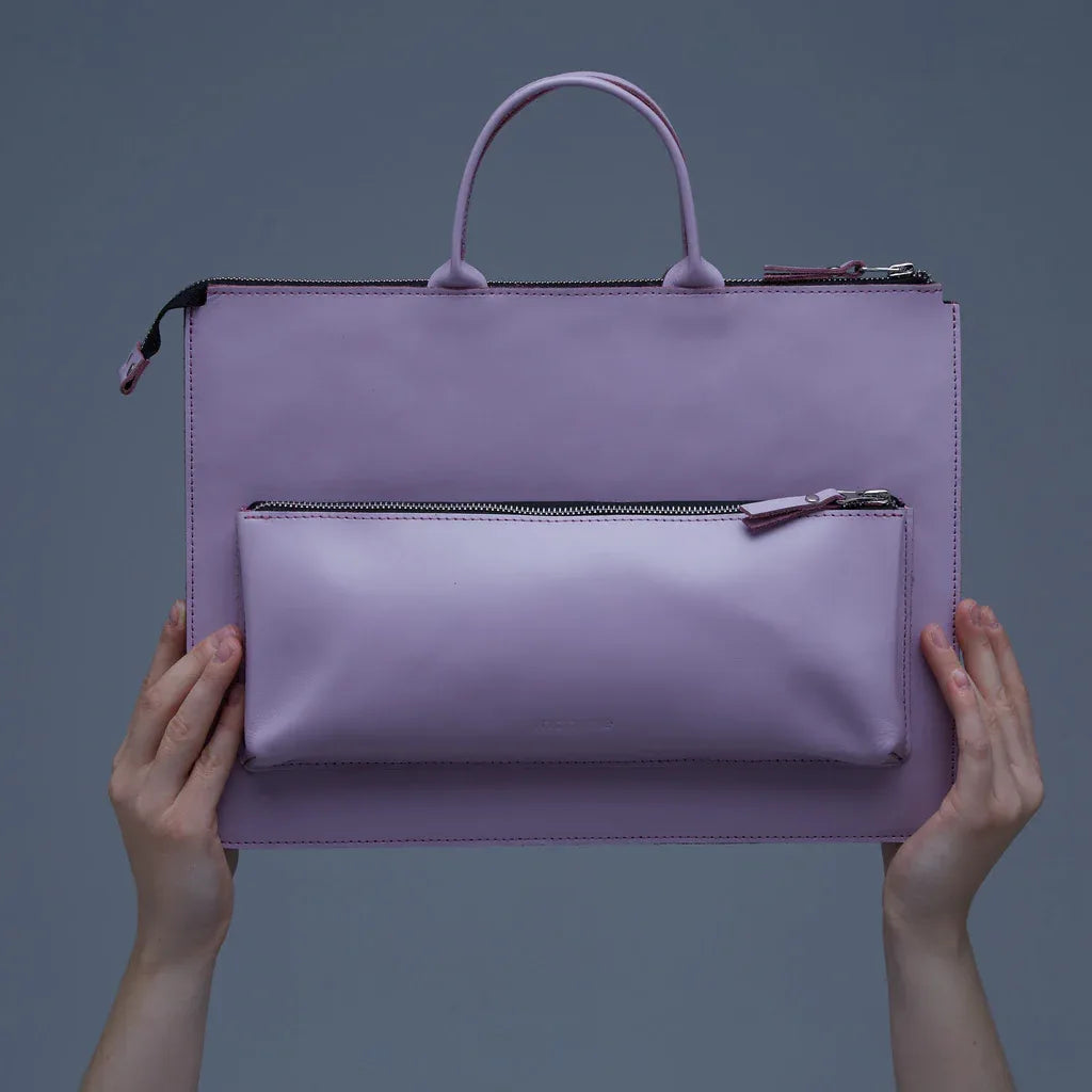 Maryland Laptop Sleeve with Handles in classic leather - INCARNE® Global