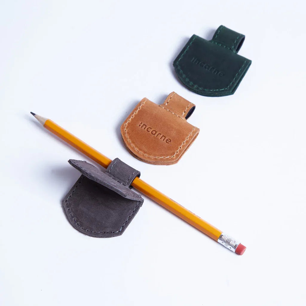Magnetic bookmarks made from vintage leather (set of 3) - INCARNE® Global