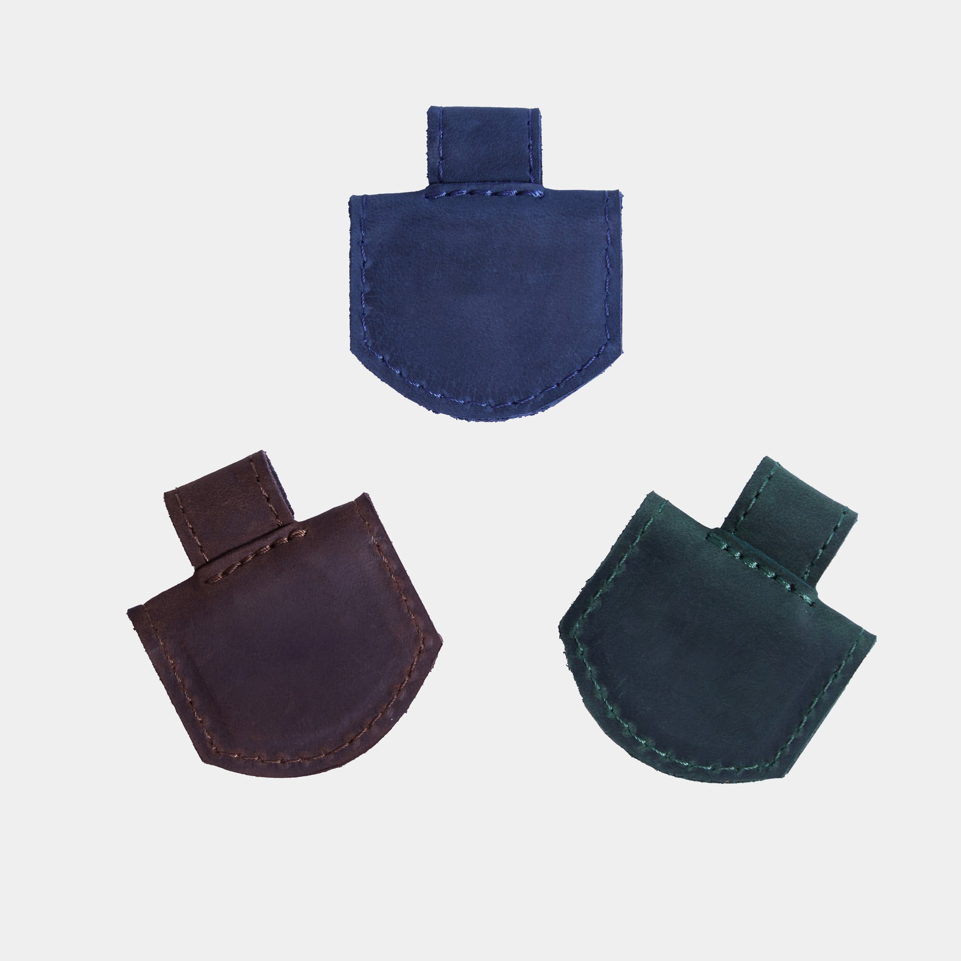 Semne de carte magnetice din piele vintage (set de 3)