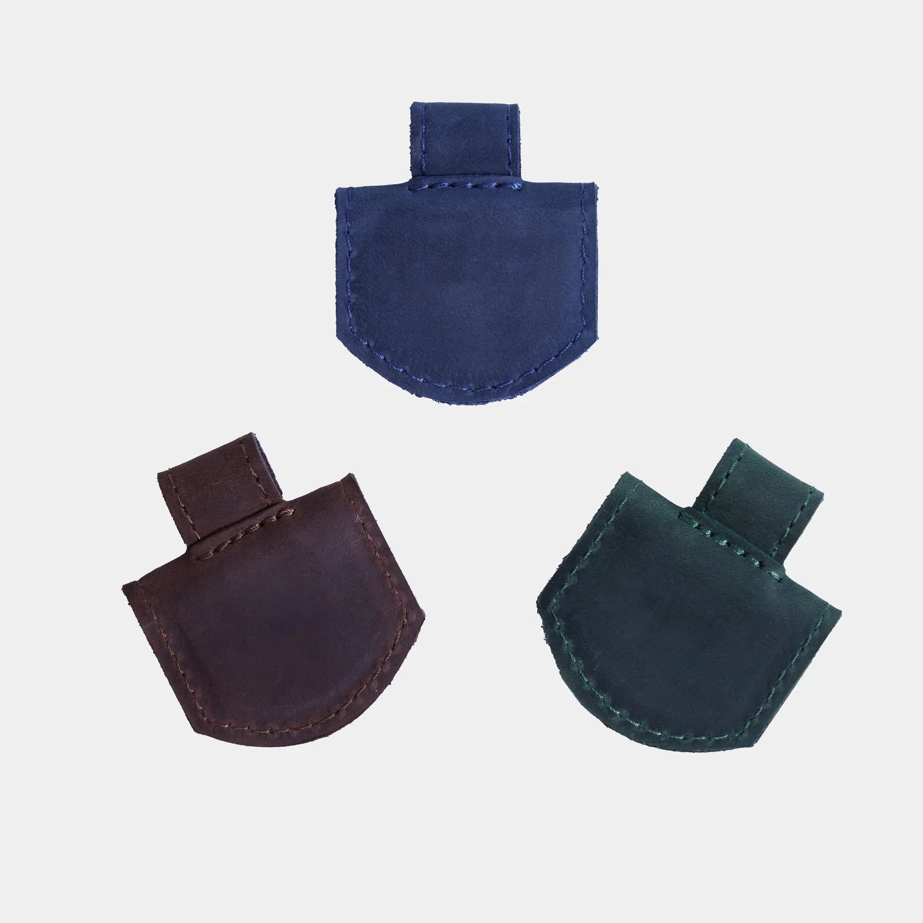 Magnetic bookmarks made from vintage leather (set of 3) - INCARNE® Global