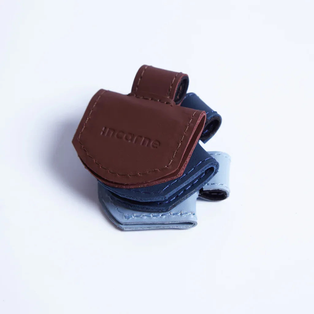 Magnetic bookmarks made from classic leather (set of 3) - INCARNE® Global