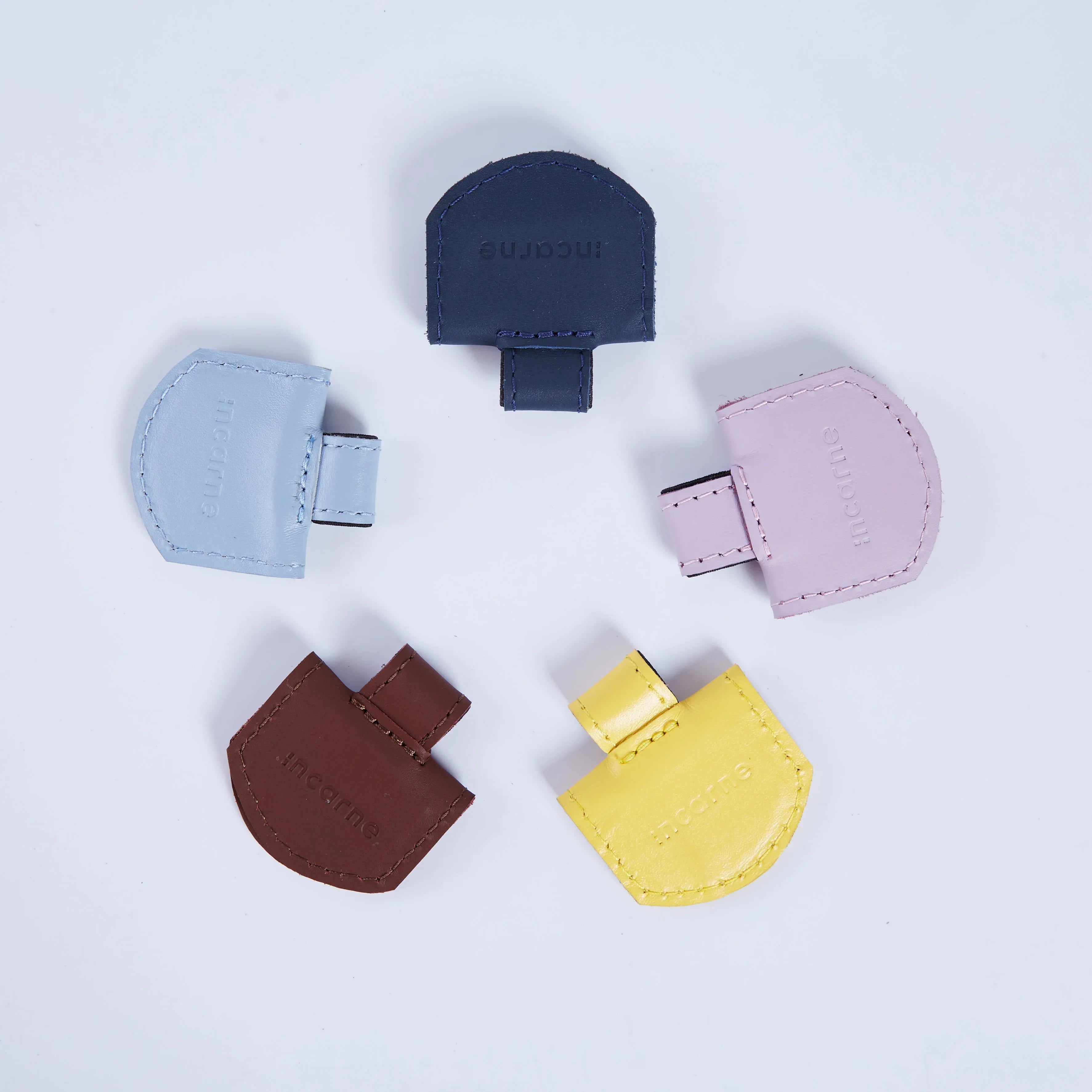 Magnetic bookmarks made from classic leather (set of 3) - INCARNE® Global