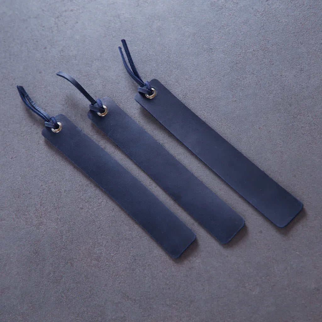 Bookmarks long made from vintage leather (set of 3) - INCARNEĀ® Global