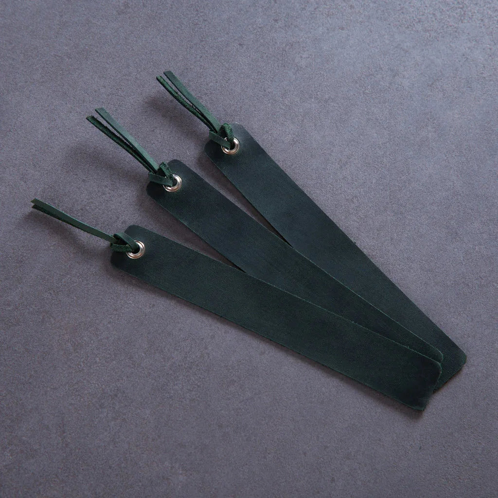 Bookmarks long made from vintage leather (set of 3) - INCARNEĀ® Global