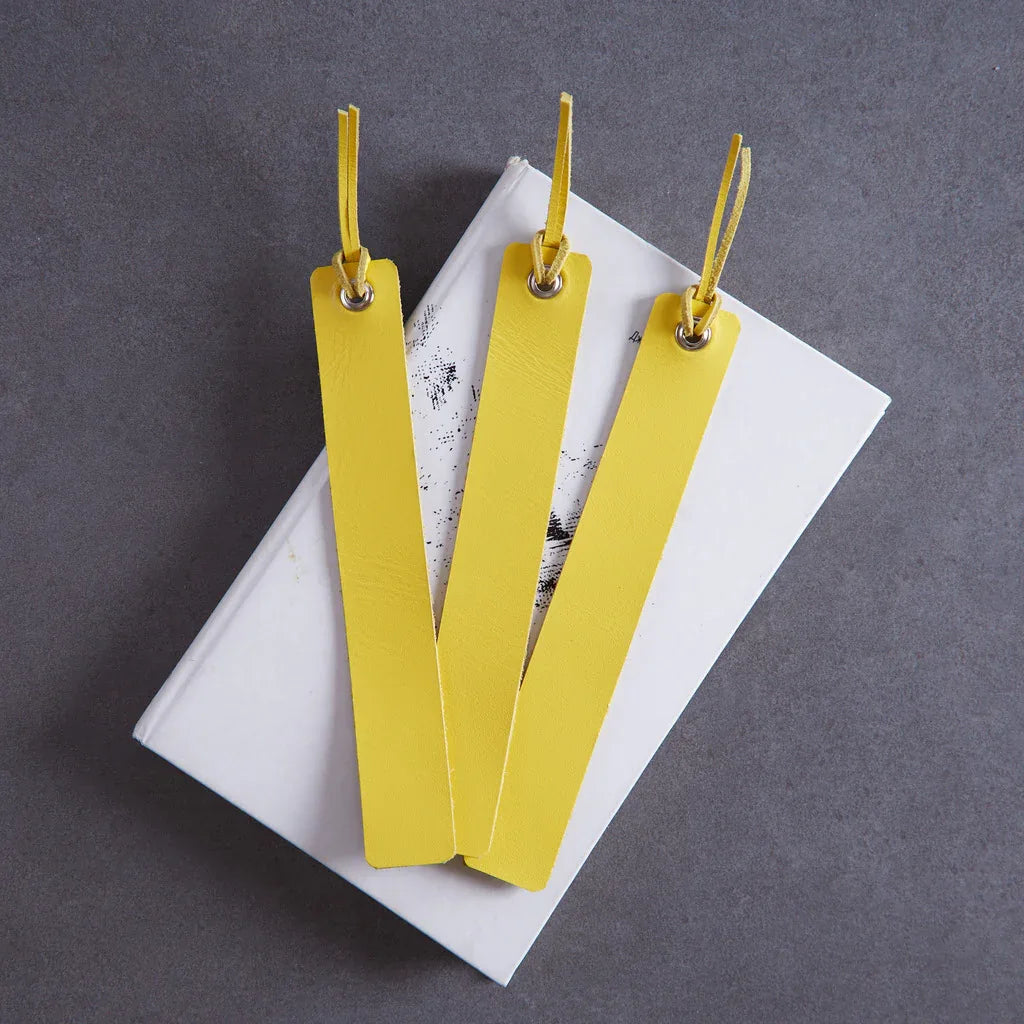 Bookmarks long made from classic leather (set of 3) - INCARNE® Global