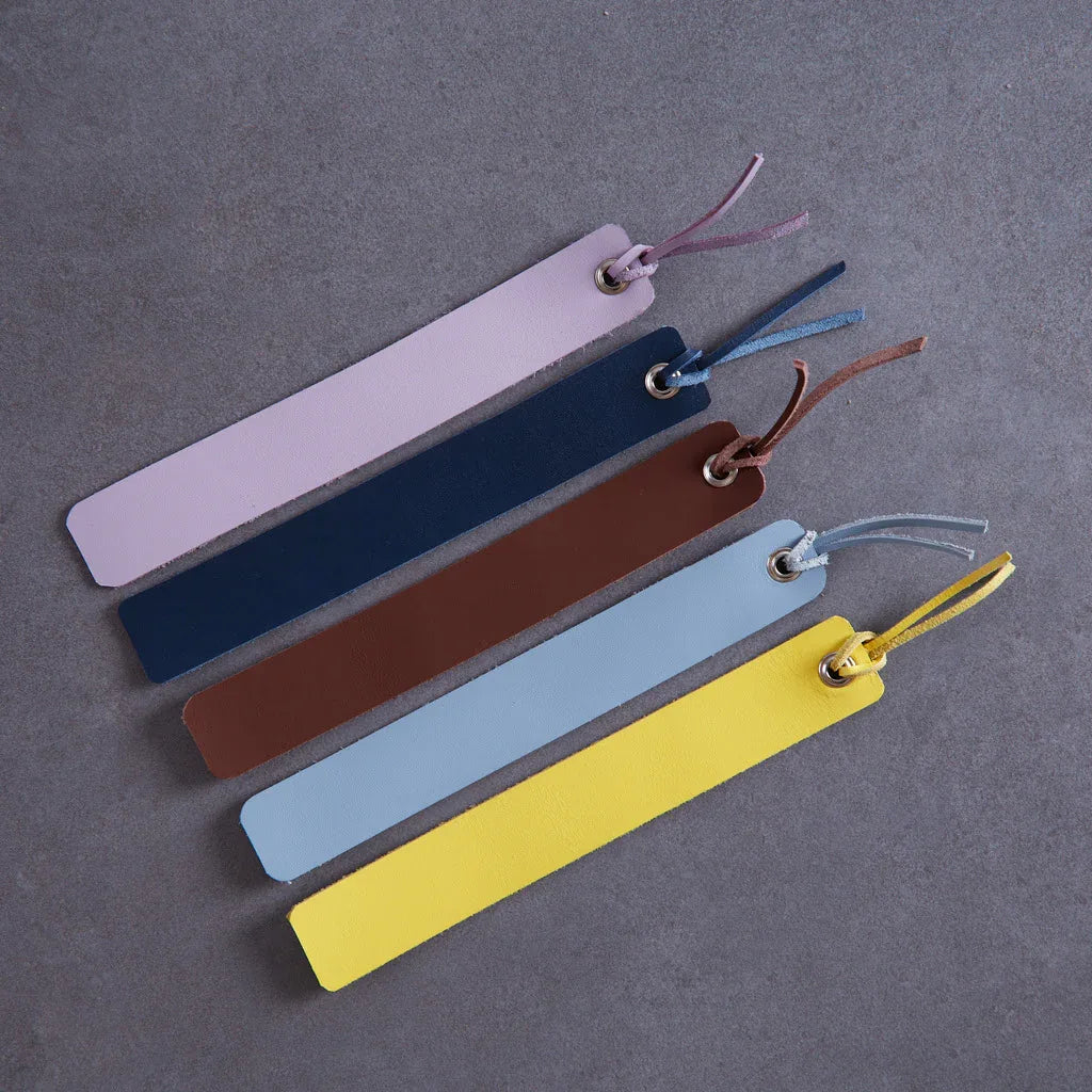 Bookmarks long made from classic leather (set of 3) - INCARNE® Global