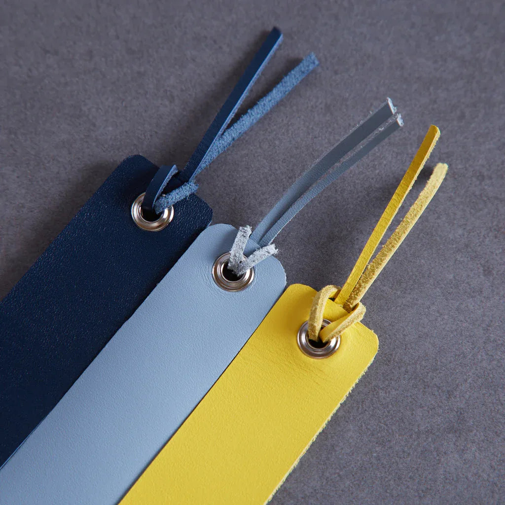Bookmarks long made from classic leather (set of 3) - INCARNE® Global
