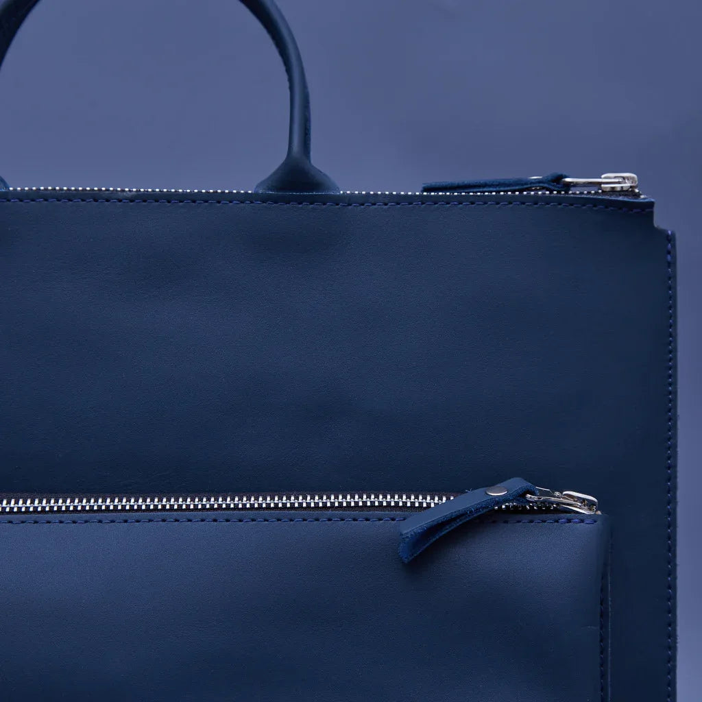 Maryland Laptop Sleeve with Handles in classic leather - INCARNE® Global