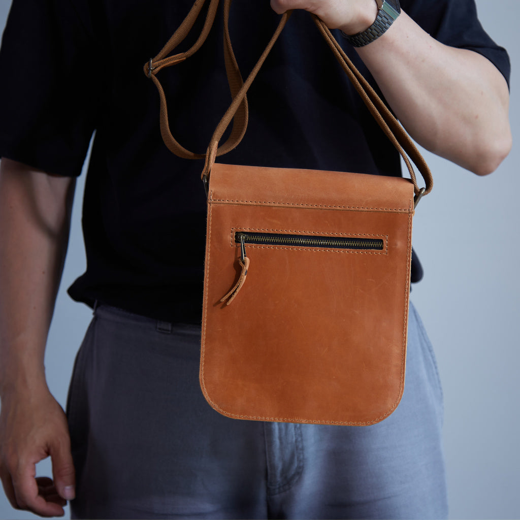 BOLSO DE HOMBRO DE PIEL PARA HOMBRE PORTER