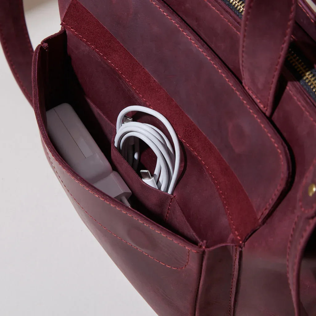 Leather Laptop Convertible Bag Voyager - INCARNE® Global