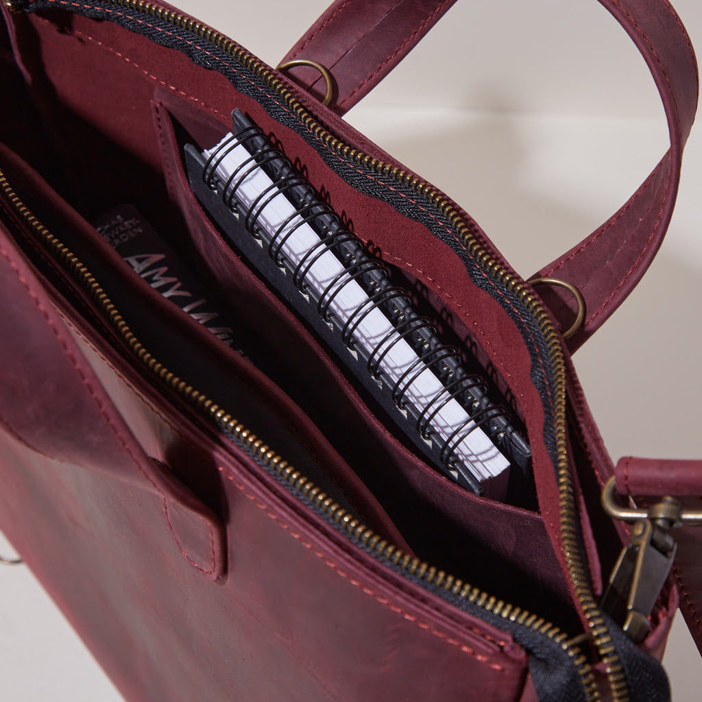 Laptop-Umwandeltasche aus Leder Voyager